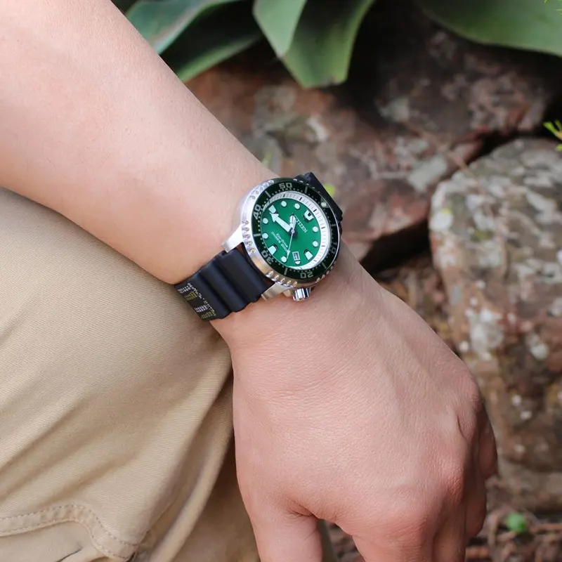 Citizen Promaster Marine Sea Eco-Drive Green Dial Men's Watch- BN0158-18X